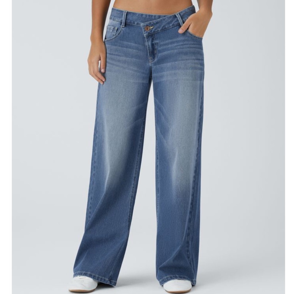 HALARA Women's Denim Wide Leg Flare Jeans